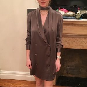 Michelle Mason Silk Oversized Jacket Dress Size 2
